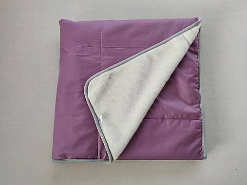 Úžitkový textil - Vlnienka Deka /prikrývka 100% ovčie rúno MERINO ELEGANT LAVENDER Levanduľa levanduľová   - 12536605_