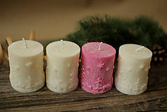 Sviečky - Adventná sada sviečok (Elegant. Biele s radostnou sviečkou) - 12536375_