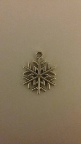 Komponenty - PR104 Prívesok strieborný snehová vločka 1,5 cm - 12533497_