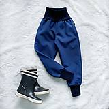 Detské oblečenie - Zimné softshellové nohavice modré - 12533074_