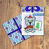 Papiernictvo - Vianočná pohľadnica/darček - ľadový medvedík a kresba - 12536289_