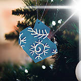 Vianočná ozdoba - dekorovaná črepina zmrznutá (fujavica)