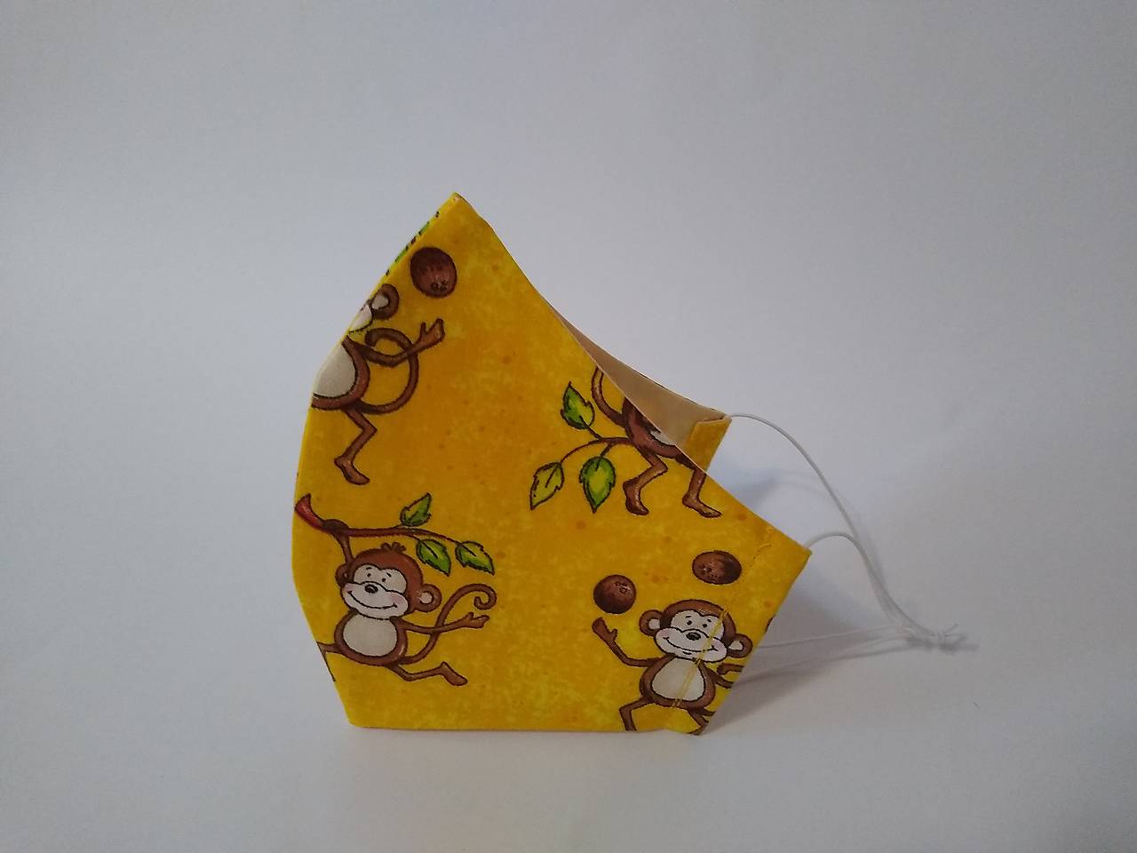 Dizajnové rúško opice tvarované dvojvrstvové