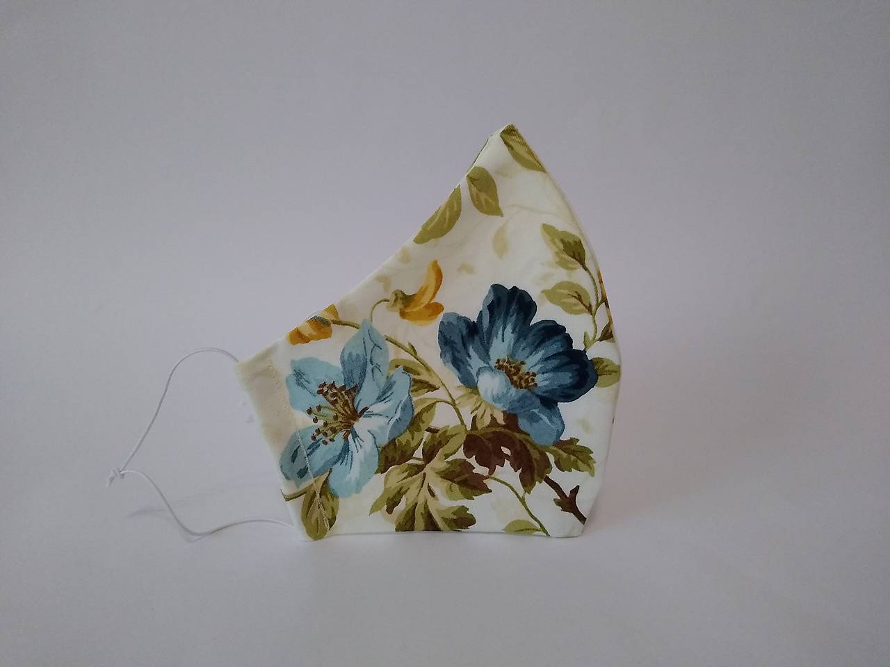 Dizajnové rúško modrá romantika tvarované dvojvrstvové