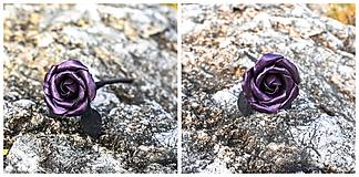 Dekorácie - Malá ruža s listami - 12537618_