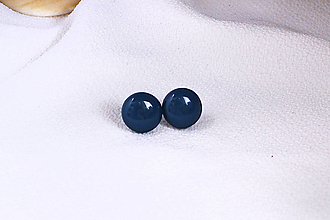 Náušnice - KRUH-ové napichovačky - chirurgická oceľ (12 mm) (Modrá) - 12541830_