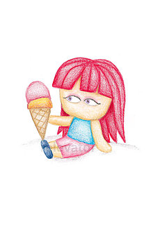 Kresby - Existenčníci so zmrzlinou (Vanesa) - 12540214_