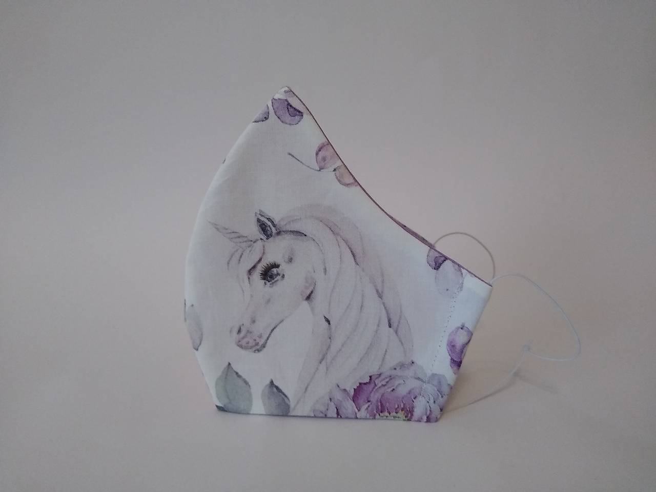 Dizajnové rúško jednorožec výberová bavlna dvojvrstvové tvarované