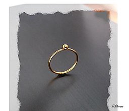 Prstene - Strieborný pozlacený 925  prsten Minimalist - 12546958_