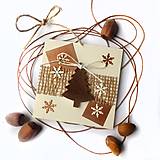Papiernictvo - Vianočný pozdrav + ozdoba Stromček - 12544724_