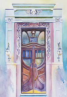 Obrazy - Séria dvere: Kyiv, Yaroslaviv Val, 14 B - 12545354_