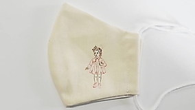 Rúška - detské rúško VÝPREDAJ (bábika (vanilkové)) - 12542853_