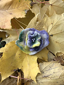 Brošne - Brošňa fialový kvet - 12547894_