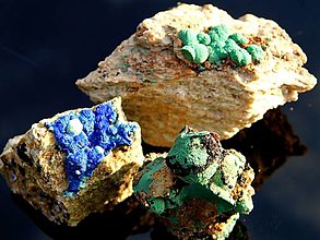 Minerály - Minerály Špania dolina (6.- 88 g (3ks)) - 12551725_