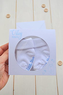 Papiernictvo - gratulačný otvárací pozdrav s ponožtičkami, pre chlapčeka,rôzne farby (č.1) - 12549265_