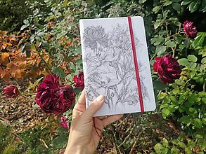Papiernictvo - Zápisník bodkovaný " Kvety radosti" A5 - 12551264_