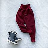 Detské oblečenie - Zimné softshellové nohavice bordové - 12549289_