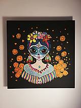 Obrazy - Frida, aksamietnice a Dia de los muertos - 12558384_