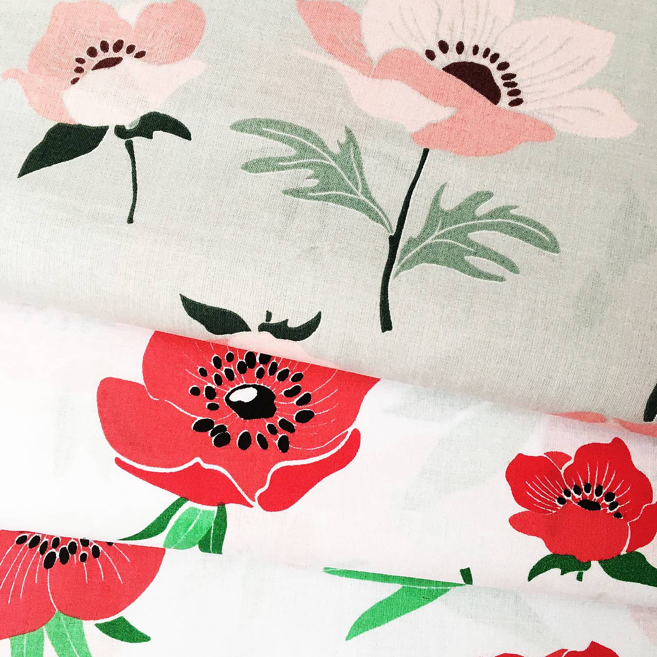 makové kvety, 100 % bavlna Poľsko, šírka 160 cm