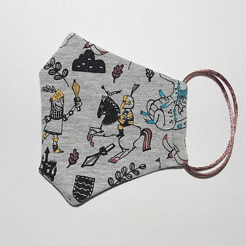 Rúška - Chlapčenské rúško Rytierske - 12555144_