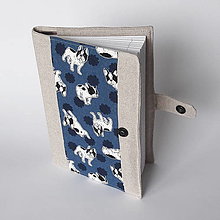 Pre zvieratá - zápisník s francúzskym buldočkom  modrý- bellaradogdesign.sk - 12556753_