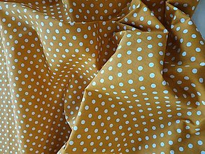 Textil - Bavlnené látky (guľôčky khaky - šírka 140 cm) - 12555953_
