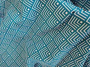 Textil - Bavlnené látky (modro-tyrkysová - šírka 140 cm) - 12555971_