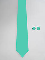 DIZAJNOVÝ SET jednofarebný pre pánov: kravata & manžetové gombíky