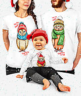 Topy, tričká, tielka - Vianočné oblečenie pre celú rodinu so Sovičkami (pre jednu Sovičku) - 12561326_