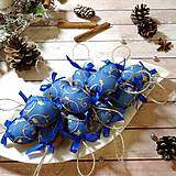 Dekorácie - Vianočný oriešok - Kráľovský modrý (modré) - 12563829_
