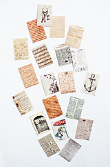 Papier - Set mini kariet vintage - 12561707_