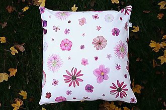 Úžitkový textil - Ružová Lúka - Akvarelová obliečka - 12568159_