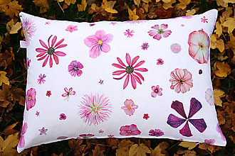 Úžitkový textil - Ružová Lúka II. - Akvarelová obliečka - 12568251_