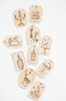 Papier - Vintage nálepky - visačky / tagy - 12565801_
