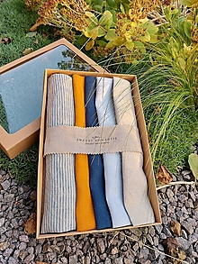 Úžitkový textil - Darčeková sada Linen Towels Modern - 12569466_
