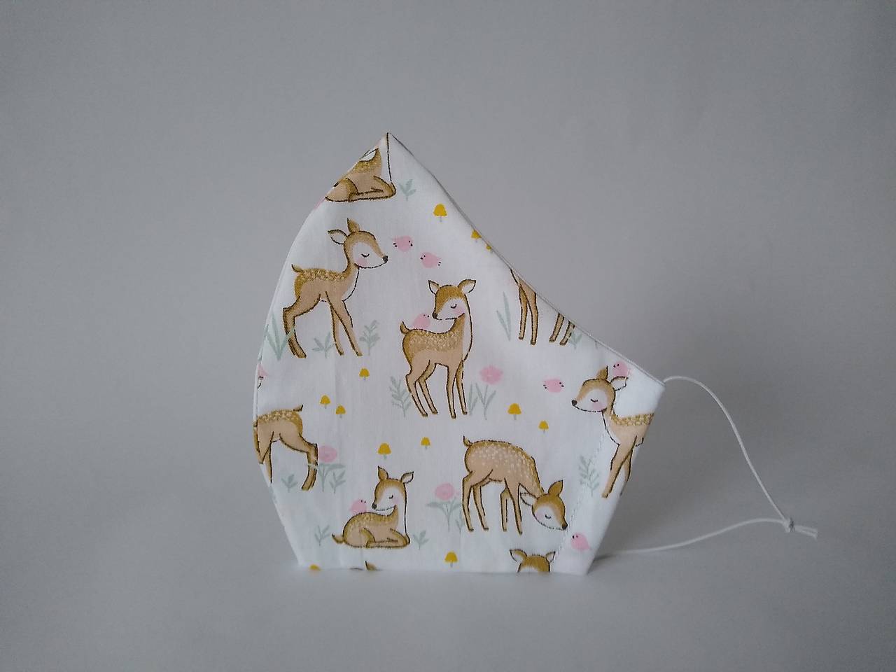 Výpredaj dizajnové rúško srnky tvarované dvojvrstvové