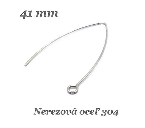 Náušnicový háčik 41mm /M2326/ - nerez.oceľ 304