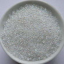 Korálky - Rokajl MIYUKI 15/0=1,5mm-Transp-5g (Crystal AB) - 12579331_