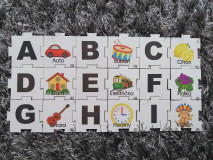 Hračky - Farebná abeceda z dreva - puzzle - 12582263_