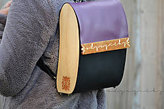 Batohy - Kožený ruksak Agátka - 12582751_
