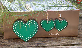 Sady šperkov - Heart Green // set - 12582109_