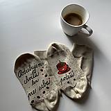 Ponožky, pančuchy, obuv - Maľované ponožky pre tých, čo milujú kávu - 12585407_