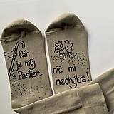 Ponožky, pančuchy, obuv - Motivačné maľované ponožky s nápisom: "Pán je môj pastier!" - 12585436_