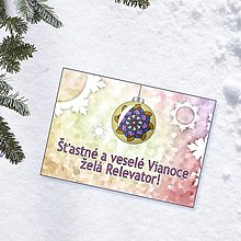 Papiernictvo - Zamrznutá vianočná pohľadnica (krémová) - 12593842_