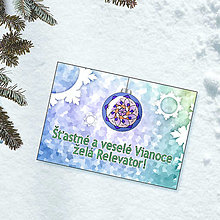 Papiernictvo - Zamrznutá vianočná pohľadnica (belasá) - 12593873_