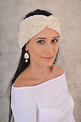 Čiapky, čelenky, klobúky - čelenka Marína - merino - 12595783_
