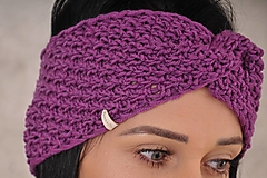 Čiapky, čelenky, klobúky - čelenka Marína - merino - 12595789_