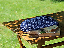 Úžitkový textil - Ľanové vrecko na chlieb čičmany - 12599639_