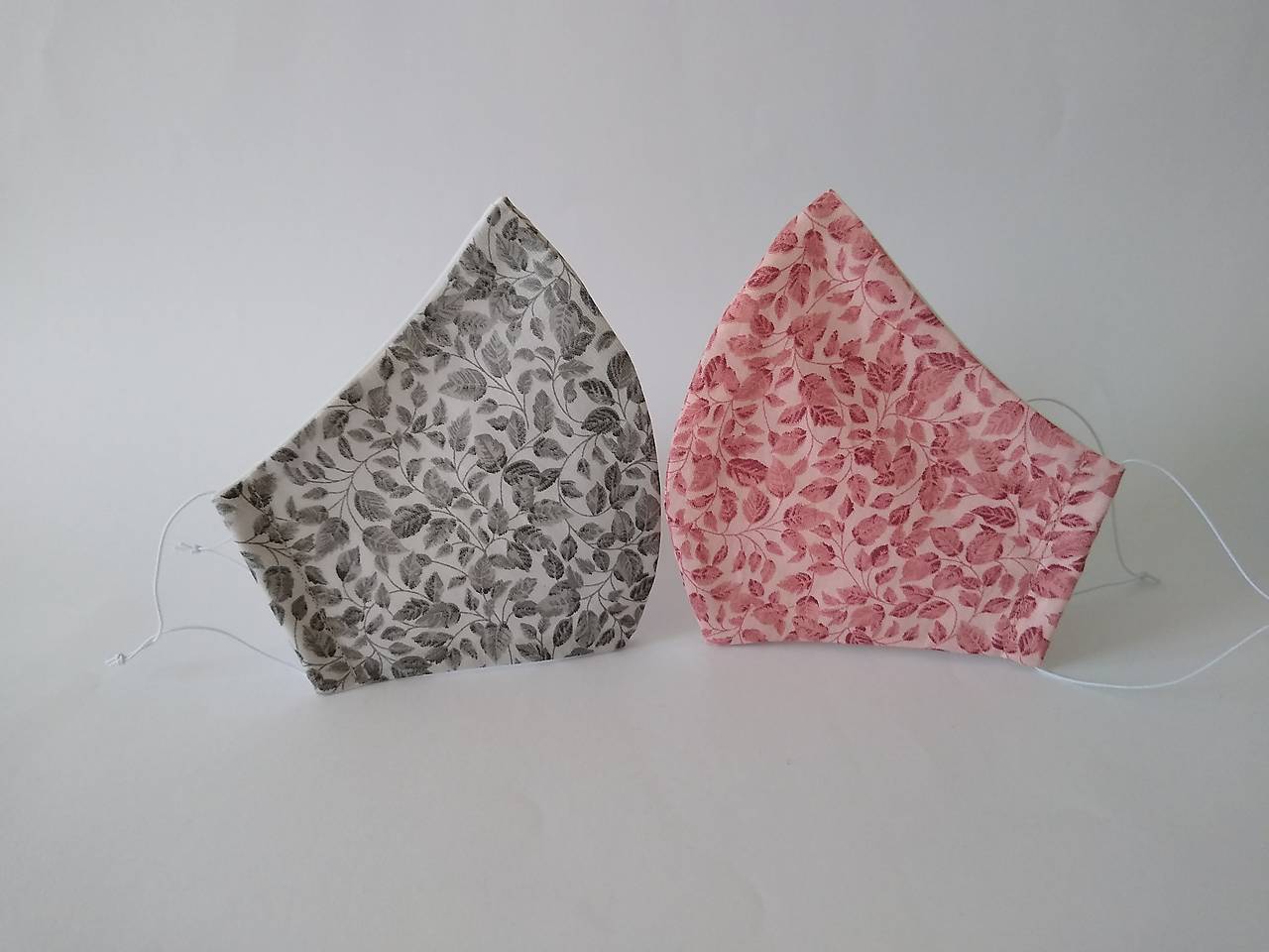 Pár dizajnových rúšok lístky tvarované dvojvrstvové