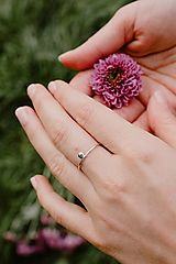 Prstene - Strieborný prsteň s guličkou - 12599235_